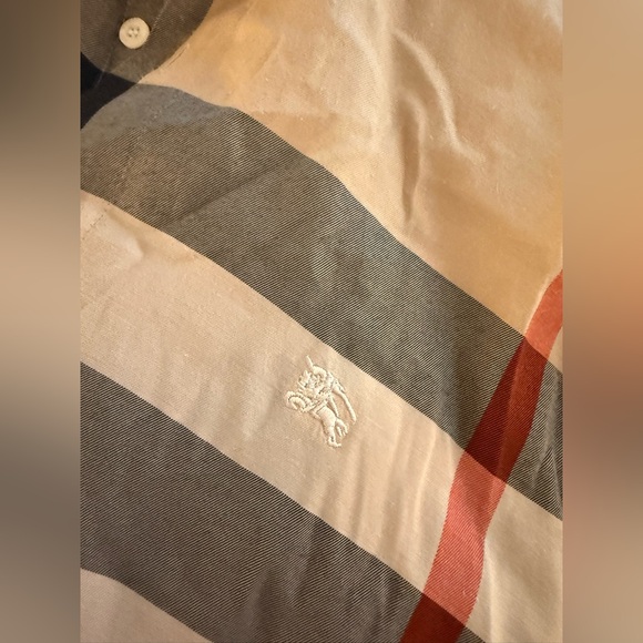 Burberry Beige and Black Plaid Shirt - Picture 4 of 6